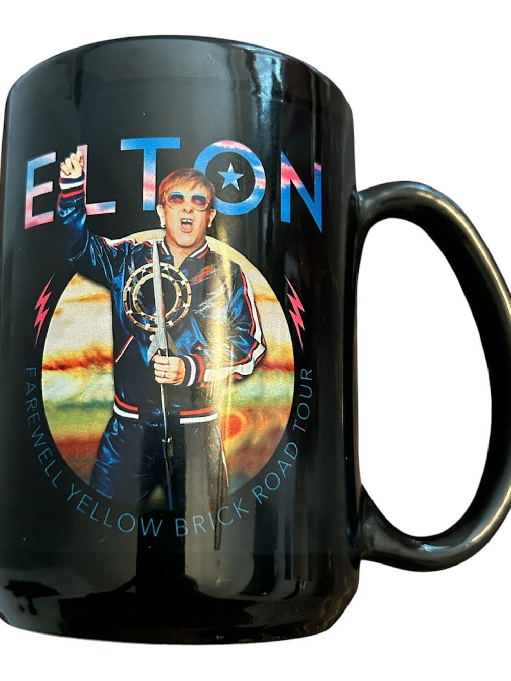 2023 Elton John Farewell Yellow Brick Road Black Tour Mug